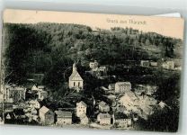 01737 O8223 Tharandt 1900 - Panorama des Ortes mit der Bergkirche