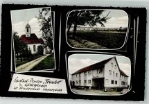 72297 W7291 Göttelfingen , Kr Freudenstadt Foto AK Kirche Gasthaus Pension Traube