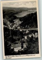99842 O5907 Thal b Eisenach, Thür Foto AK Panorama des Ortes mit Heiligenstein und Mönchsfeld Verlag Thoericht Nr. 17456
