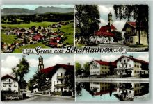 83666 W8176 Schaftlach - Dorfweiher Dorfansicht