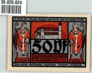 07422 O6821 Paulinzella Notgeldschein 50 Pfennig