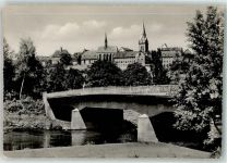 34414 W3530 Warburg , Westf 1959 Foto AK An der Diemelbrücke