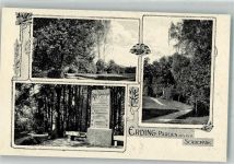 85435 W8058 Erding Foto AK Denkmal v. Diez, W. Stadtpark