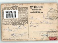 56321 W5401 Rhens 1908 Foto AK Denkmal Königsstuhl Chronik Briefmarke Bildseite