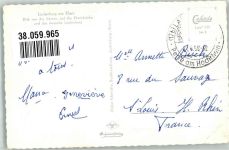 79725 W7887 Laufenburg , Baden 1958 Gebrauchsspuren Rheinbrücke Grenze