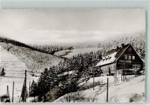 29614 W3040 Willingen Foto AK Winter Essener Skihütte