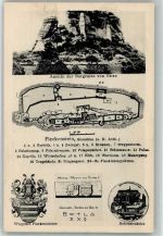 67510 Lembach Foto AK Burg Ruine Fleckenstein Wappen