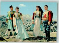 Cetinje Cettigne Foto AK Tracht Mann Frau