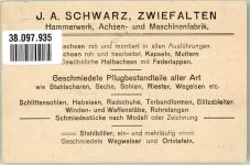 88529 W7942 Zwiefalten , Württ 1913 KEINE AK Fabrik J.A.Schwarz Geschäftskorrespondenz