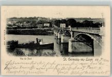 78100 Saint-Germain-en-Laye 1900 Foto AK Frachtschiff Brücke