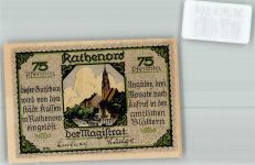14712 O1830 Rathenow Notgeldschein Notgeld 75 Pfennig Zietenhusar