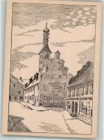 94333 W8442 Geiselhöring Künstlerkarte Rathaus von 1525