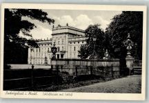 19288 O2800 Ludwigslust , Meckl Foto AK Schloss Schlossbrücke