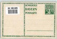 sign. Diez Ivi Oscar Consee Prinzregent Luitpold v. Bayern 1821-1911 Privatganzsache Ganzsache