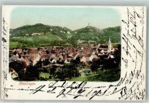 73312 W7340 Geislingen an der Steige 1899 Lithographie Panorama des Ortes mit der Stadtkirche