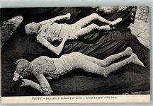 Pompei e Scavi Menschliche Opfer des Vulkanausbruches Antike Römer Naturereignis 1910