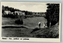 O6055 Oberhof , Thüringen Golfhotel mit Golfwiese Fotograf Bechstein Golf Gebrauchsspuren