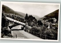 W7547 Bad Wildbad im Schwarzwald Brücke der Bahn über die Baetznerstraße Zahnradbahn Foto AK