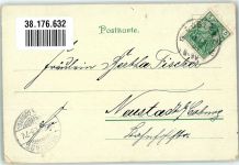 W5590 Cochem Reichsburg Raddampfer Nixe 1901 Lithographie