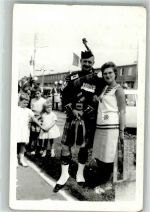 Mann in schottischer Tracht/Uniform Privatfoto AK Militär Großbritannien Gebrauchsspuren
