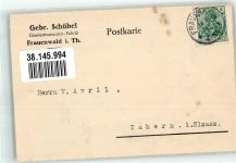 98711 O6304 Frauenwald 1914 - Geschäftskorrespondenz Glasinstrumenten-Fabrik Gebr. Schübel
