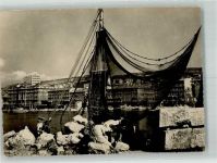 Rijeka Fiume 1955 Foto AK Fischerboot Hafen