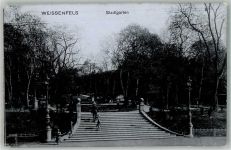 06667 O4850 Weißenfels , Saale 1906 - Stadtgarten Treppen Mann Kind