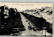 49000 Angers Foto AK Le Grand Boulevard de Saumur Straßenbahn