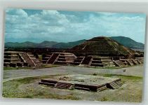 Mexiko City Foto AK Sonnenpyramide Teotihuacán