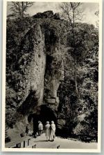 72534 W7427 Hayingen Foto AK Eingang zur Wimsener Höhle Friedrichshöhle