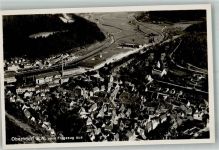 78727 W7238 Oberndorf am Neckar Foto AK Fliegeraufnahme Kirche Fabrik
