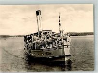 19395 O2864 Plau Foto AK Am Plauer See in Mecklenburg Dampfer Anna