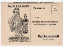 Werbekarte von Lauchstädter Brunnen, Bestellschein ungelaufen Gute Erhaltung.