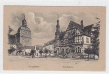 Harzgerode. Marktplatz gelaufen, 1920. Gute Erhaltung.
