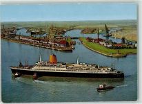 Nordd. Lloyd Fliegeraufnahme Dampfer Bremen