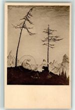 Ruhe auf der Flucht Hans Franke Seifenblase Mythologie Künstlerkarte