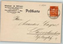 02727 O8706 Neugersdorf , Sachs - Weber Mihan Baugeschäft Sägewerk Tischlerei
