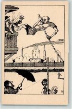 Niky Sportovni karikatury Karikatur Hochsprung Sport Künstler 1925