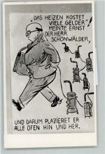 Energiesparen Karikatur Umweltschutz Künstlerkarte