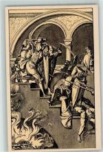 Nr. 941 Peter Cornelius Nibelungen im Kampf AK Kunstwart Postkarte Künstlerkarte