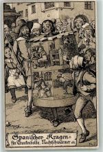 W8500 Nürnberg Mittelalter Spanischer Kragen AK Strafe Lithographie / Künstlerkarte