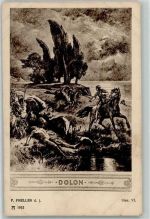 sign. P. Preller Dolon Verlag Ackermann Serie 154 AK Mythologie