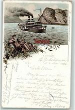 56346 W5421 Loreley 1896 - Seitenraddampfer Ort handschriftlich