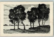 Federzeichnung AK Kunst 1928 Lithographie / Künstlerkarte