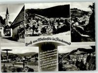 96346 W8649 Wallenfels , Oberfr Foto AK Kirche Brücke