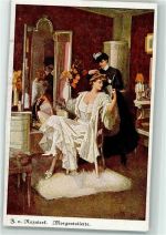 Dienstmädchen Morgentoilette Erotik AK Reznicek, F. von