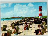 27498 W2192 Helgoland - Strand Strandkörbe Leuchtturm