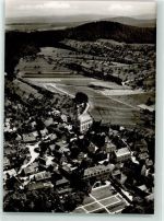 97355 W8711 Castell , Unterfr - Fliegeraufnahme Oberdorf Kirche Schloss Archivgebäude Regierungskanzlei Wildbad