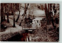 84543 W8261 Winhöring 1908 Foto AK Wasserfall Park Ort handschriftlich