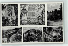 37327 O5600 Leinefelde - Landpost Kleinbartloff über Leinefelde Burg Scharfenstein Kanstein bei Worbis Schloss Bodenstein Ruine Kloster Gerode Heinr. Weber Denkmal